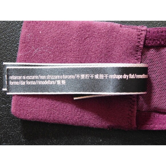 Victoria's Secret Bralette Purple Lace Bra Underwire Sheer Front Halter Size 36C - Picture 14 of 14